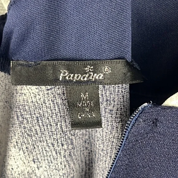 Papaya Navy Floral Print Halter Dress Sz: M - Picture 7 of 8